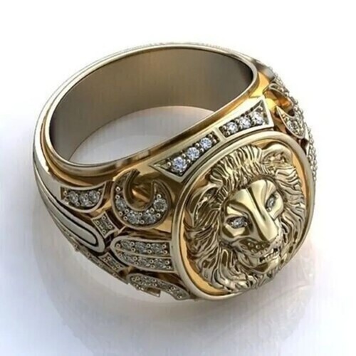 Round diamond lion head - round,