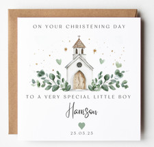 Boys personalised christening - boys,