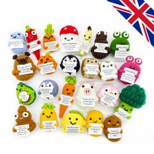 Positive Card Funny Positive Potato Cute Handmade Wool Knitted Hug Potato Dolls