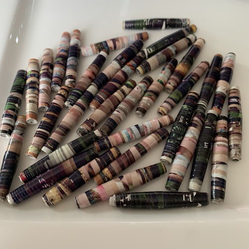 Rolled paper beads - rolled,