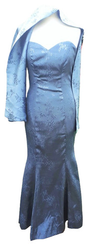 Stunning blue satin handmade