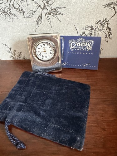 Carrs silver clock - carrs,