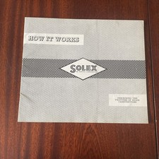 Solex Service Carburettor 'How it Works' Booklet 2nd Edition 1962