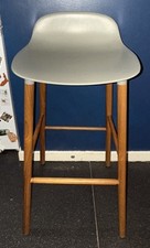 Vintage Retro Wooden Bar Stool 88cm x 45cm x 43cm Seat Height 76cm & Width 41cm