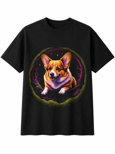 Colourful corgi the swamp - colourful,