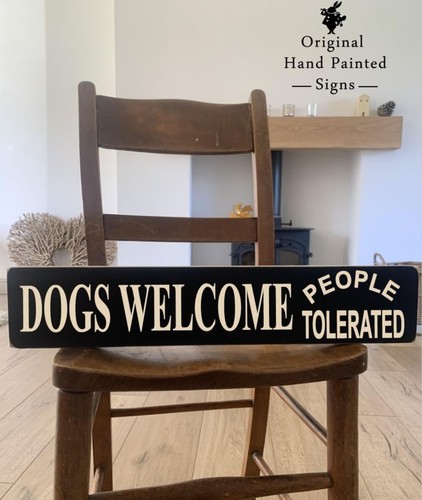 Dog sign dogs welcome people