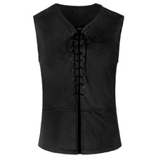Formal Gothic Steampunk Victorian Cosplay Waistcoat Mens Pirate Tailored