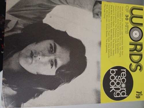 Words record song book - words,