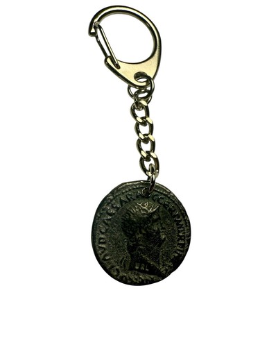 Roman coin keyring - coin,