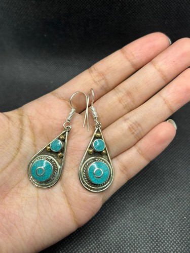 Vintage turquoise earrings - vintage,