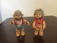 Vintage 1960' STEIFF Macki Boy & Mucki Girl Hedgehog Doll Figures