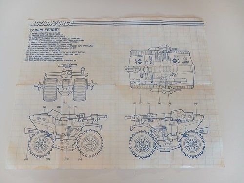 Joe cobra ferret atv 1985 - cobra,