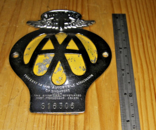Vintage badge singapore - aa,
