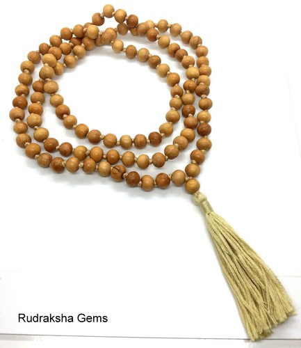 White sandalwood mala 108 - white,