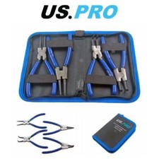 US PRO 4 Piece 6" 150mm Circlip, Snap Ring Pliers, Internal External 2059