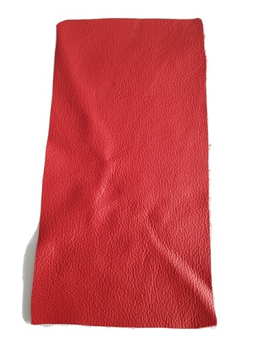 Red genuine leather offcuts - red,