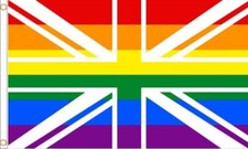 RAINBOW UNION JACK FLAG 5' x