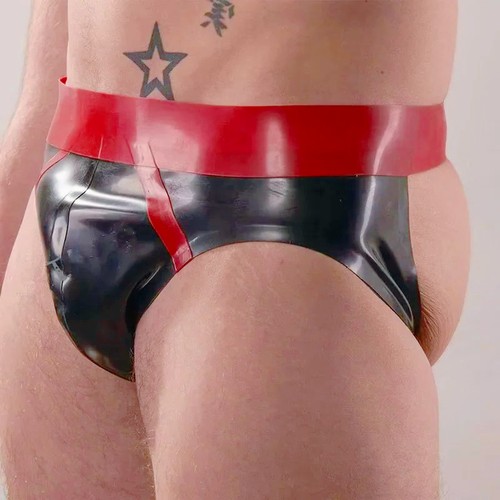 Male latex briefs - rubber, thong
