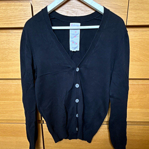 Topman black neck button - black, v-neck