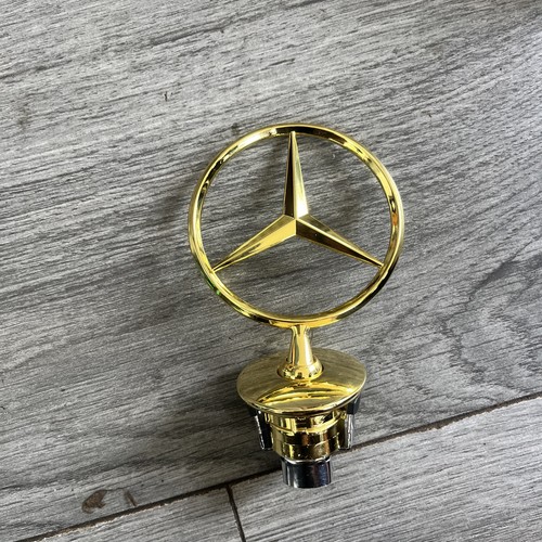 Mercedes bonnet badge new - mercedes, gold