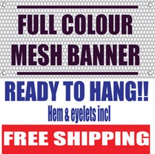 PVC Mesh Banner Scaffolding Banner full colour custom-printed Free Shipping
