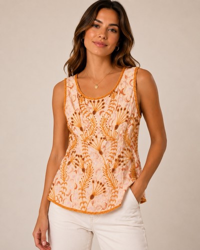 Beaded peach corset top - corset,