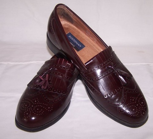 Leather shoes tassle loafers - shoes,