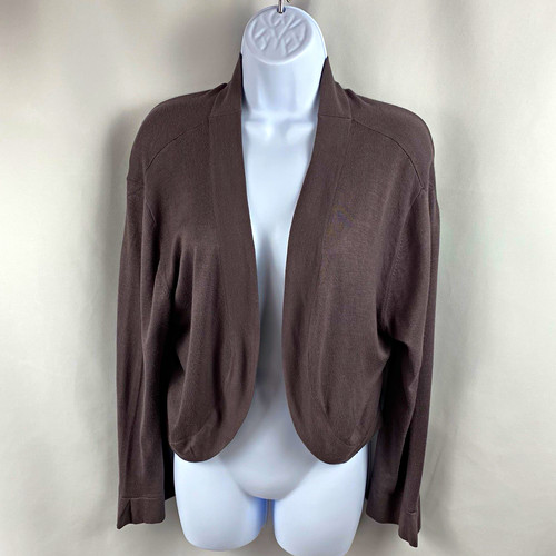 Kaliko brown knit open front - brown,