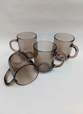 4x Vintage 1970s Arcoroc Brown