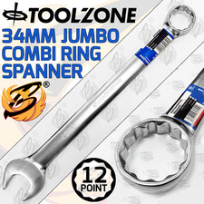 34mm Combination Spanner Metric Jumbo Wrench Open & Ring Ended Combi Spanner CRV