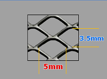 Mesh diamond silver - x,