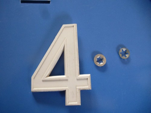 Bluemels white plastic number - bluemels,