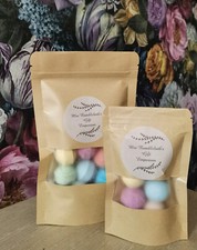 5 Mini Bath Bombs Marbles Chill Pills Teacher Leavers Vegan Kraft Bag Pouch Gift