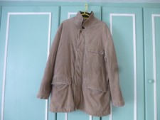 West Rock Coat Large Size Beige Corduroy Jacket Overcoat Tartan Lining