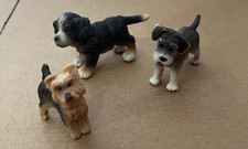 3x Schleich Dog Figures D73527 Bernese Mountain Yorkshire Terrier Schnauzer
