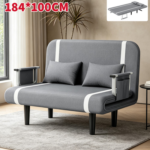 Folding double fabric sofa - folding, bed