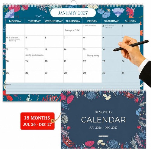 Month wall calendar july - 18,