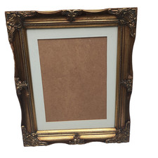 Small Gold Ornate Picture Frame Vintage Swept Gilt Antique Style for 8” x 10”
