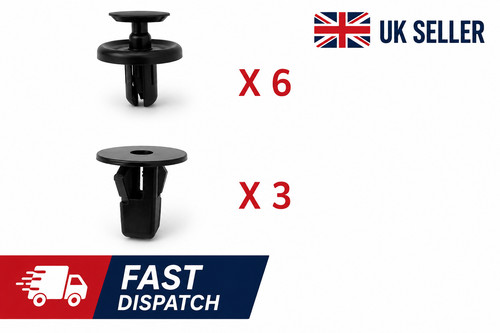 Front wheel arch - wheel, clips