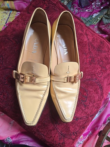 Prada shoes mustard yellow - mustard,