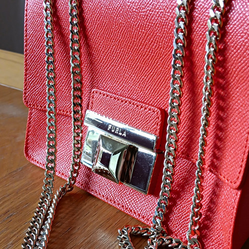 Furla red pebbled - furla,