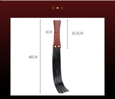 Genuine LEATHER Tassel TAWSE 18.9'' with Wooden Handle (cane)