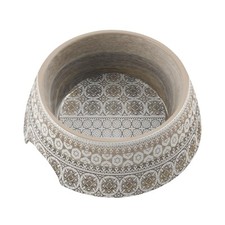 Moroccan Wood Dog Bowl