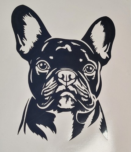 French bulldog dog decal - french,
