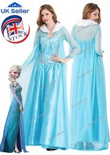 Lady Frozen Snow Princess Elsa Costume Cosplay Fancy Dress World Book Day Outfit