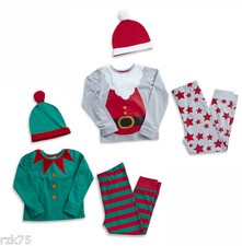 Kids Elf Santa Sleepsuit & Hat