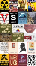 Multi-Listing Military WW1 WW2 Falklands nostalgia retro metal plaques signs