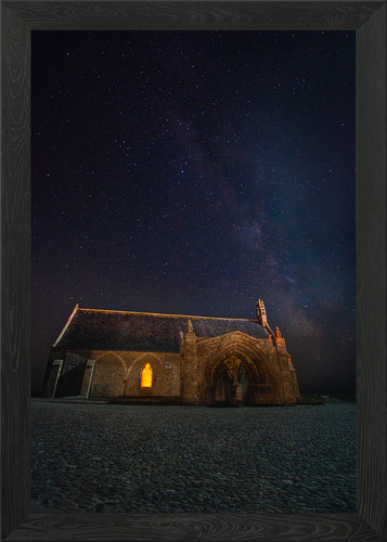 Stone chapel under - milky, way
