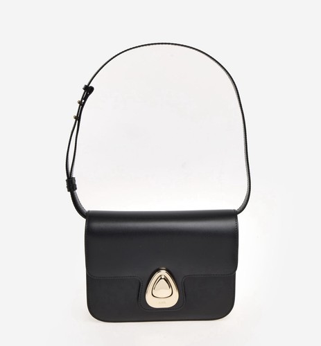 Black metallic buckle - black,