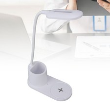 Small Desk Lamp Wireless Charger LED Table Lamp 3 In 1 Flexible Arm With Pen